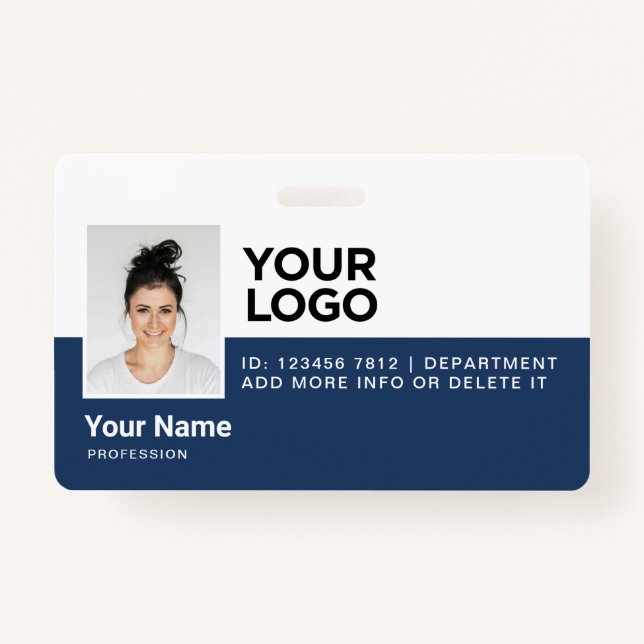 Personalisierte Mitarbeiter Moderne Foto-ID-Sicher Ausweis (Vorderseite)