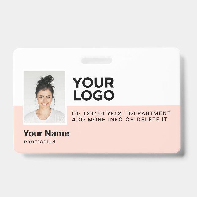 Personalisierte Mitarbeiter Moderne Foto-ID-Sicher Ausweis (Vorderseite)