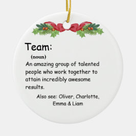 Personalisierte Mitarbeiterbewertung im Team Defin Keramik Ornament