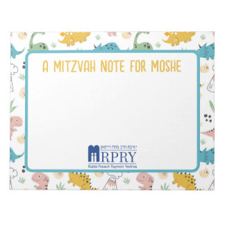 Personalisierte Mitzvah-Anmerkung Notizblock