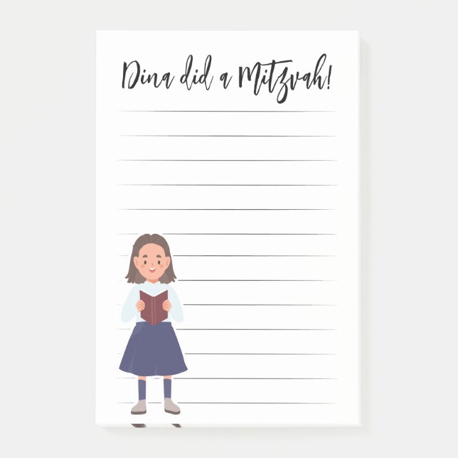 Personalisierte Mitzvah-Bemerkungen Post-it Klebezettel (Vorderseite)