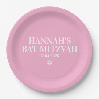 Personalisierte Mitzvah-Papierplatte Pappteller