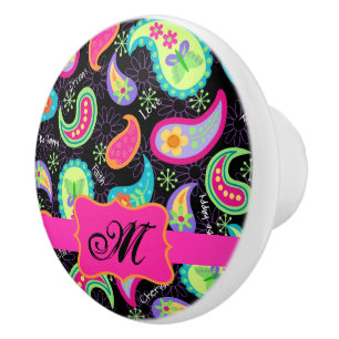Personalisierte Mod Paisley Keramikknauf