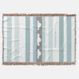 Personalisierte moderne Aqua-Streifen-Wolken Decke