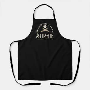 Personalisierte Moderne aus Liebe-Emblem Schwarz Schürze