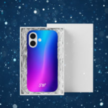 Personalisierte moderne blaue iPhone-Hülle