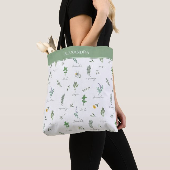 Personalisierte moderne botanische Tragetasche Tasche (Von Nahem)