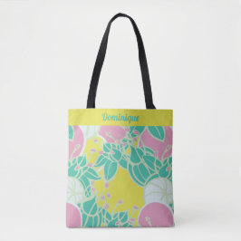 Personalisierte moderne Bud & Blume Muster Tote Ta Tasche