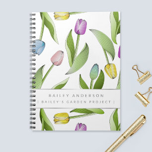 Personalisierte Moderne Bunte Tulpe Notizblock