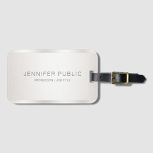 Personalisierte moderne elegante Imitate Silver Te Gepäckanhänger