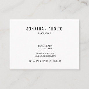 Personalisierte moderne elegante minimalistische V Visitenkarte