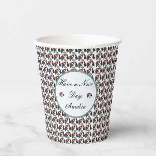 Personalisierte moderne elegante pappbecher