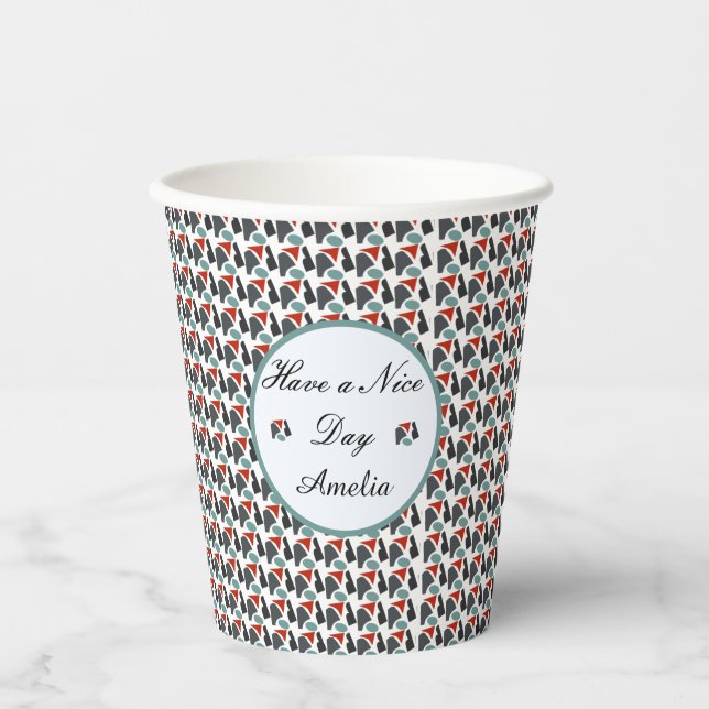Personalisierte moderne elegante  pappbecher (Vorderseite)