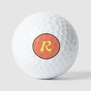Personalisierte, moderne, farbenfrohe Monogramm-Bu Golfball