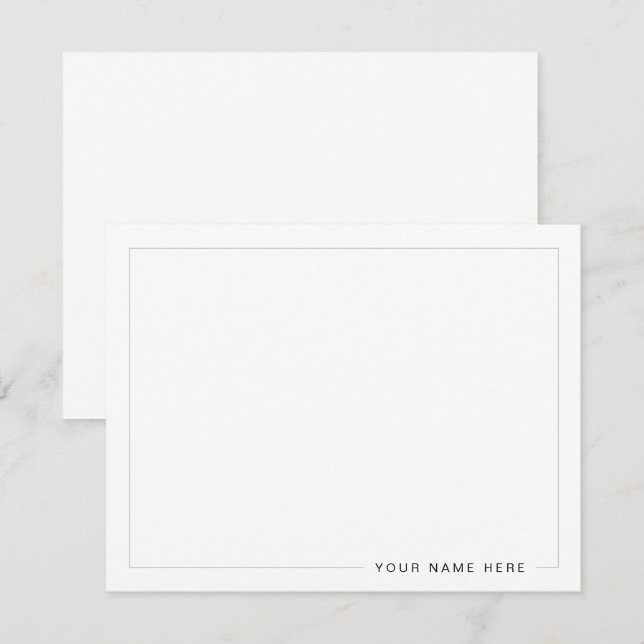 Personalisierte moderne Flachbildschirmkarte Mitteilungskarte (Vorne/Hinten)