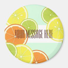 Personalisierte, moderne, grüne Zitrusfrüchte Magnet