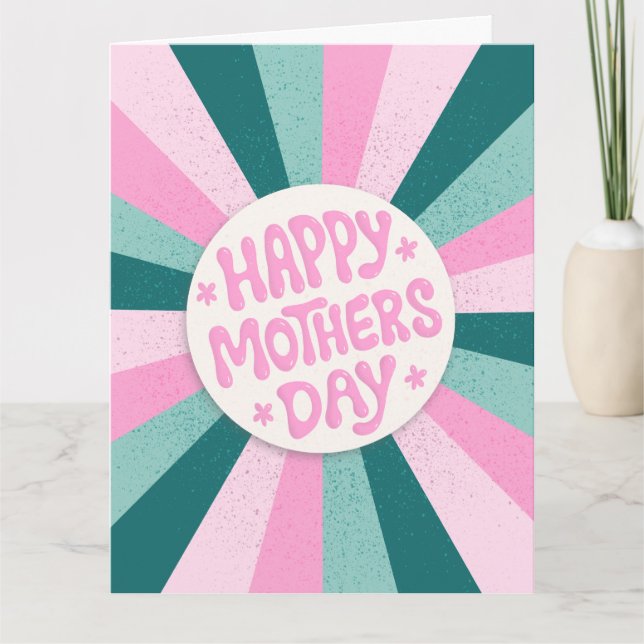 Personalisierte moderne Happy Mothers Day Typograf Karte (Vorderseite)