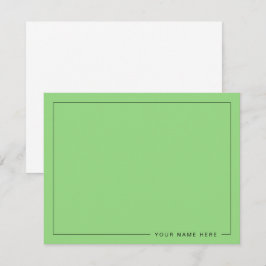 Personalisierte, moderne, hellgrüne Flachbildschir Mitteilungskarte