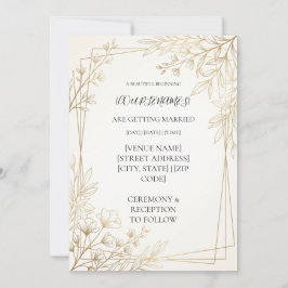 Personalisierte moderne Hochzeit Einladung