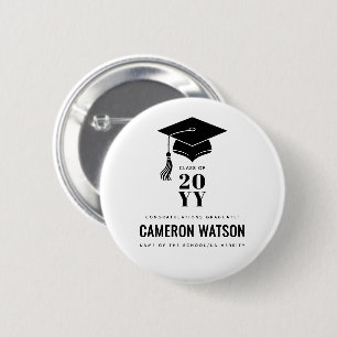 Personalisierte moderne Hut- und Quasten-Abschluss Button