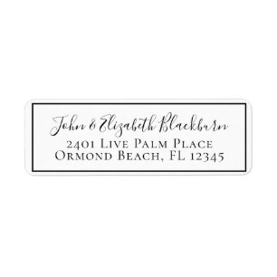 Personalisierte moderne kalligraphische Rücksendea