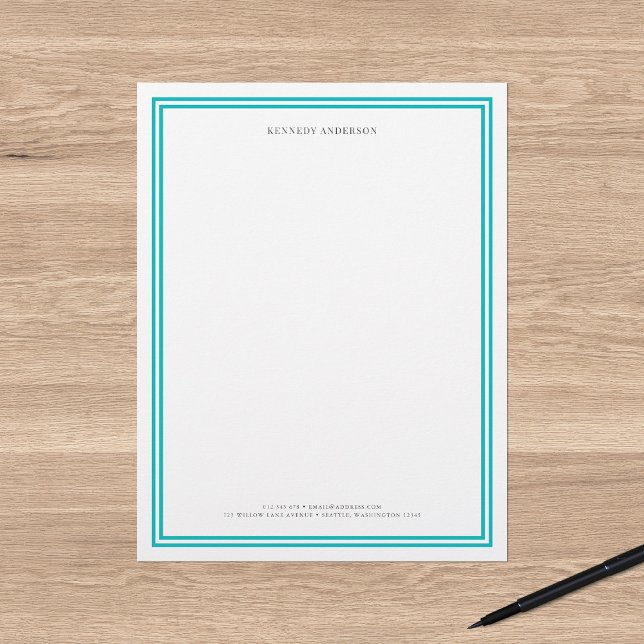 Personalisierte, moderne, klassische Grenzen Briefbogen (Von Creator hochgeladen)