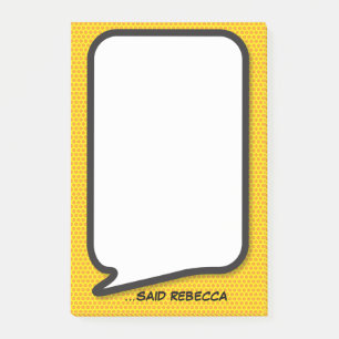 Personalisierte moderne lustige Sprechblase Post-it Klebezettel