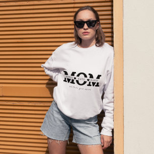 Personalisierte moderne Mama Kinder nennen Muttert Sweatshirt