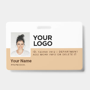 Personalisierte moderne Mitarbeiter-Foto-ID-Sicher Ausweis