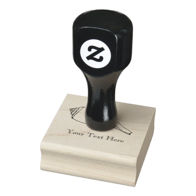 Personalisierte moderne Muschel Gummistempel (Stempel)