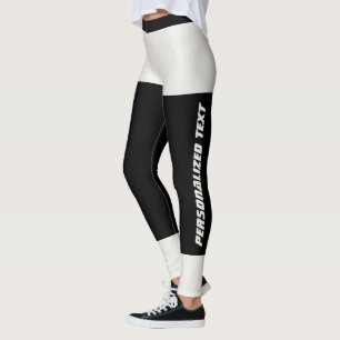 Personalisierte moderne neutrale süße schwarze maß leggings