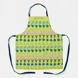 Personalisierte moderne Obst- und Veggie-Print-Sch Schürze