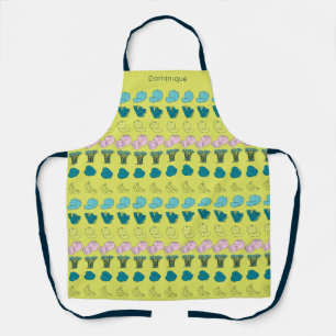 Personalisierte moderne Obst- und Veggie-Print-Sch Schürze