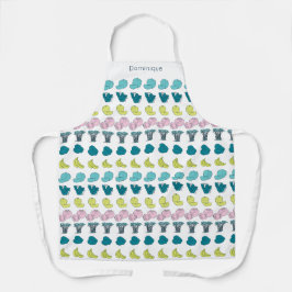 Personalisierte moderne Obst- und Veggie-Print-Sch Schürze