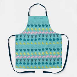 Personalisierte moderne Obst- und Veggie-Print-Sch Schürze