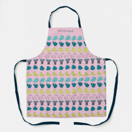 Personalisierte moderne Obst- und Veggie-Print-Sch Schürze