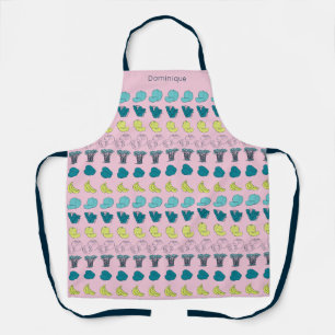 Personalisierte moderne Obst- und Veggie-Print-Sch Schürze