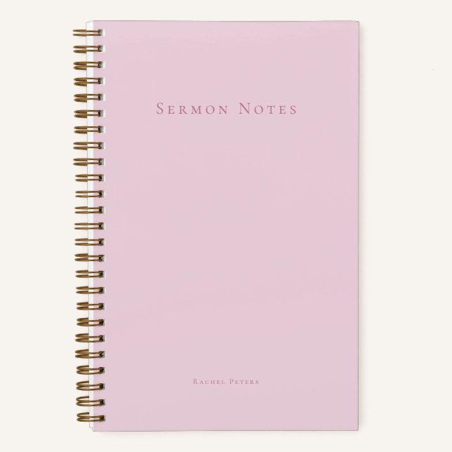 Personalisierte moderne Predigtkirche Notizbuch (Vorderseite)