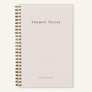 Personalisierte moderne Predigtkirche Notizbuch