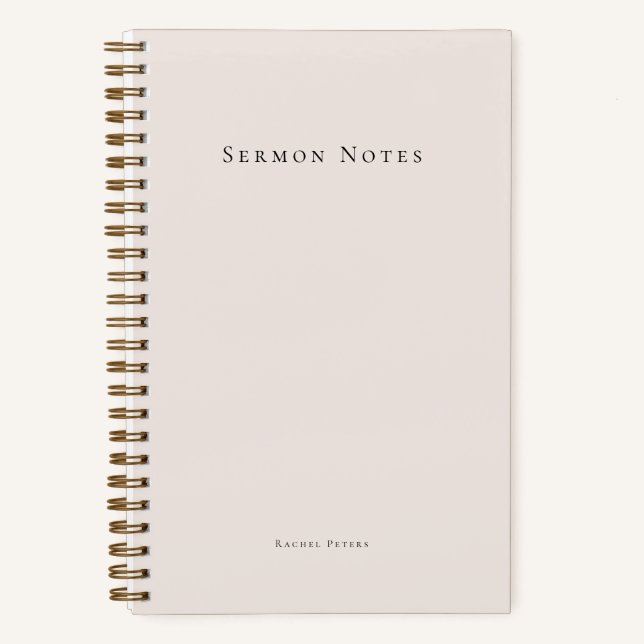 Personalisierte moderne Predigtkirche Notizbuch (Vorderseite)