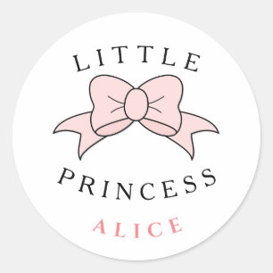 Personalisierte moderne Prinzessin Baby Mädchen Runder Aufkleber