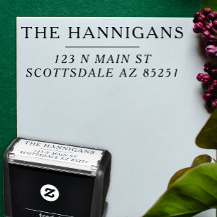 Personalisierte moderne Rücksendeadresse für Hochz Permastempel