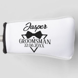 Personalisierte moderne schwarze und weiße Fliege Golf Headcover