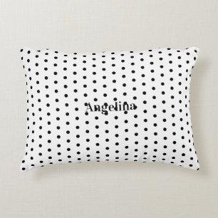 Personalisierte moderne schwarze und weiße Polka-P Dekokissen