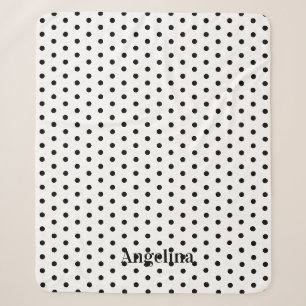 Personalisierte moderne schwarze und weiße Polka-P Sherpadecke