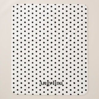 Personalisierte moderne schwarze und weiße Polka-P Sherpadecke