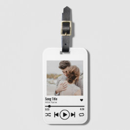 Personalisierte, moderne Song-Playlist mit neuem F Gepäckanhänger