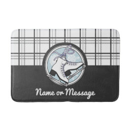 Personalisierte moderne Tartan Ice Skaten Badematte