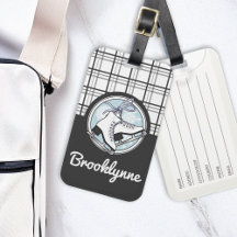 Personalisierte moderne Tartan Ice Skaten