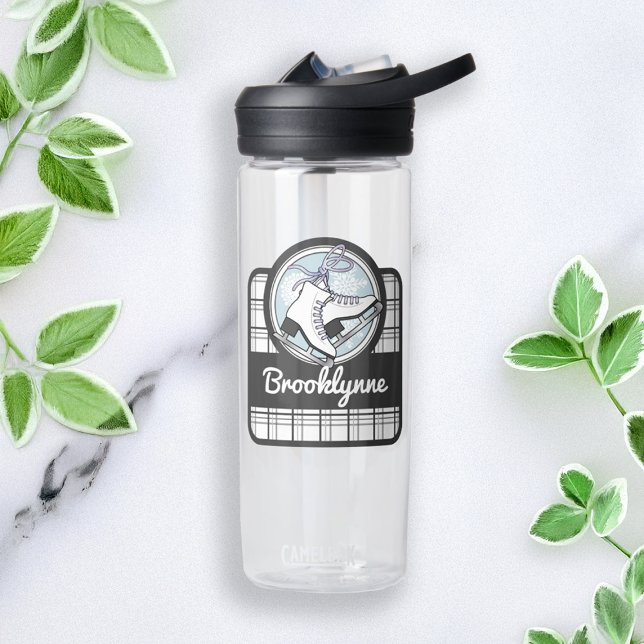 Personalisierte moderne Tartan Ice Skaten Trinkflasche (Von Creator hochgeladen)